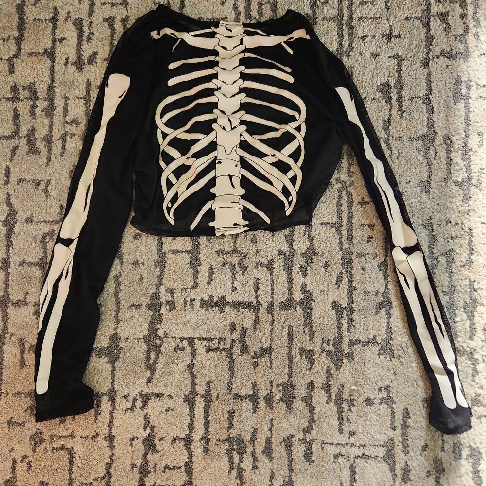 Skeleton Mesh Crop Top (Small/Medium)